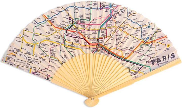 Image du produit Kikkerland Paris Transit Map Fan