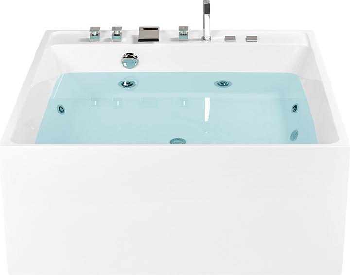 Produktbild Beliani Whirlpool Badewanne freistehend weiss quadratisch 130 x 130 cm TAHUA (339 l, 130 cm, 130 cm)