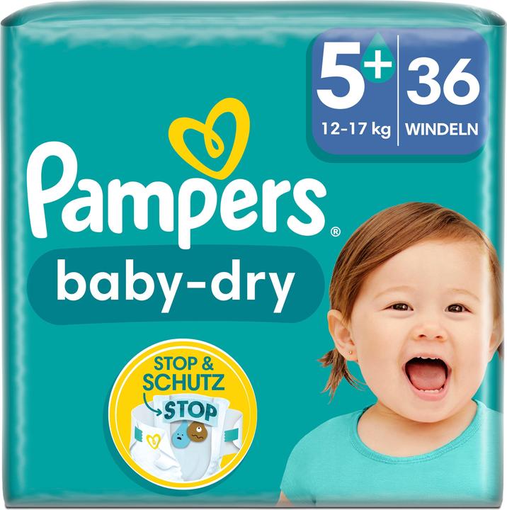 Image du produit Pampers Baby-Dry (Taille 5+, Pack, 36 pièce(s))