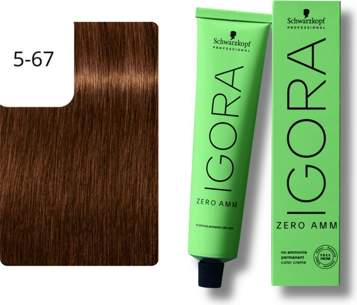 Immagine prodotto Schwarzkopf Igora Zero AMM - 5-67 Marrone chiaro cioccolato rame (5-67 Rame al cioccolato marrone chiaro)