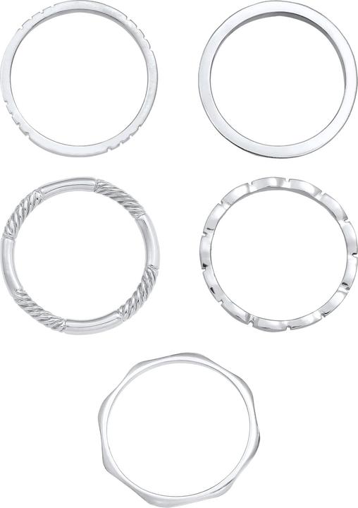 Immagine prodotto Elli Organico, set di anelli, ritorto (52, 925 Argento)
