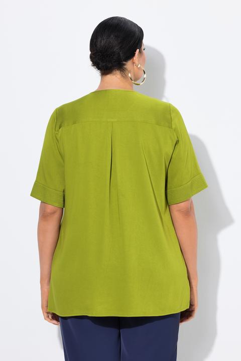 Produktbild Ulla Popken Shirtbluse, Steppeinsatz, A-Linie, Halbarm (46, 48)