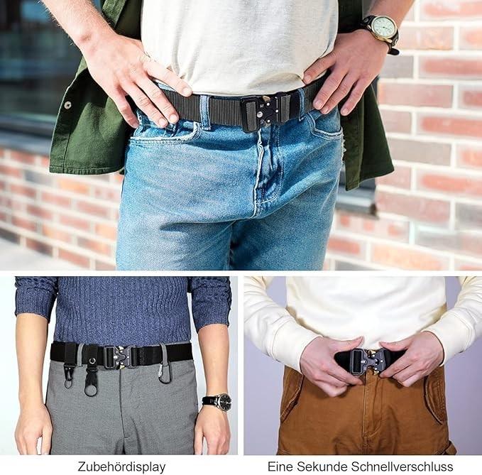 Immagine prodotto Swissdetector Cintura tattica regolabile - stile militare - sgancio rapido - Nero