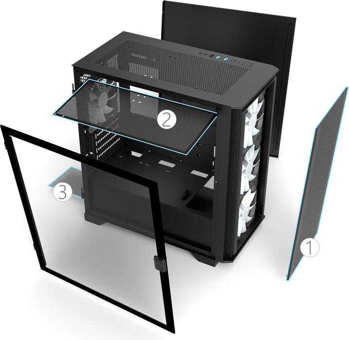 Actual product image Montech Air 100 Black (mATX, Mini-ITX)