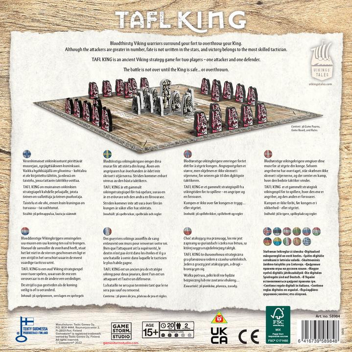 Produktbild Tactic Viking's Tales: Tafl King (58984) (Schwedisch, Englisch, Russisch, Niederländisch, Französisch, Italienisch, Litauisch, Finnisch, Deutsch, Spanisch, Ukrainisch, Estnisch, Polnisch)