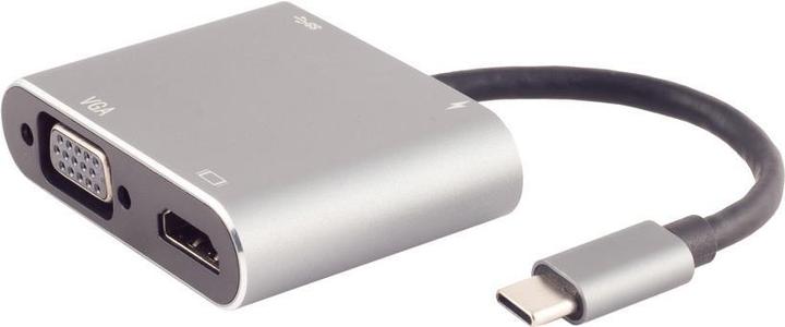 Shiverpeaks S/CONN maximum connectivity USB-DOCK--USB-C multiport Dockingstation, 4in1, HDMI, VGA, PD, Hub (USB-C, 4 Ports)