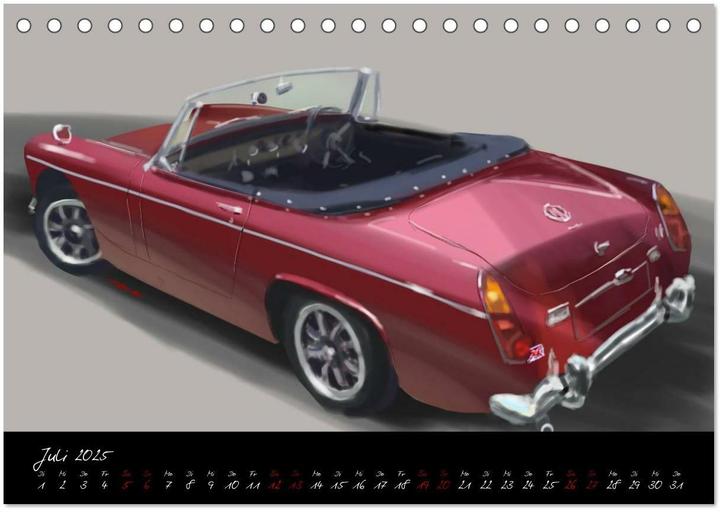 Immagine prodotto Sportwagen Klassiker Kunst (Tischkalender 2025 DIN A5 quer), Monatskalender (A5, Tedesco)