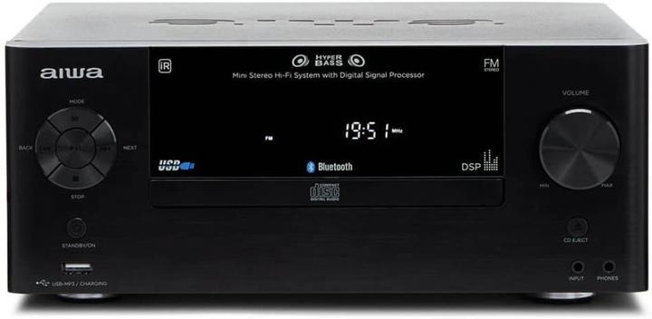 Immagine prodotto Aiwa MSBTU-500 Sistema stereo Bluetooth®, AUX, CD, USB, FM, 50W Nero (Bluetooth, Lettore CD, 1x 50 W)