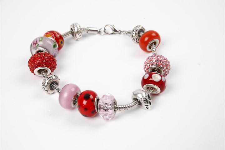 Actual product image Creativ Company Glass beads pink, 13-15 mm, 10 ass.