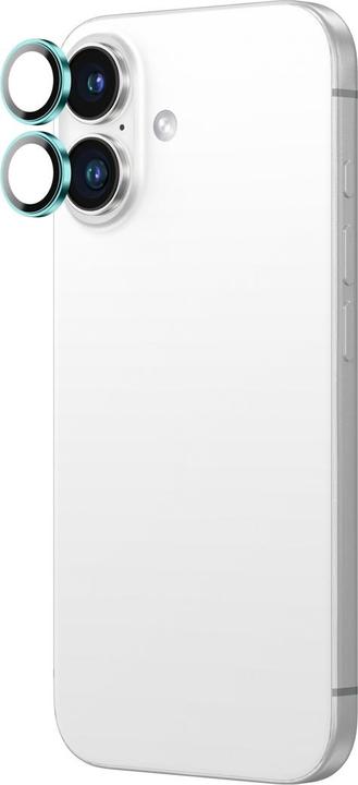 Produktbild Amazingthing AR Aluminium 2 Linsenglas mit Kameralinsenrahmen für iPhone 16 / 16 Plus - Grün (1 Stück, Apple iPhone 16)