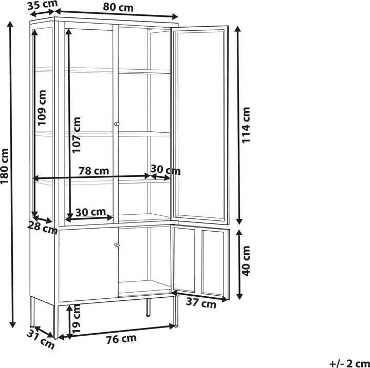 Immagine prodotto Beliani Oxted (80 x 180 x 35 cm)