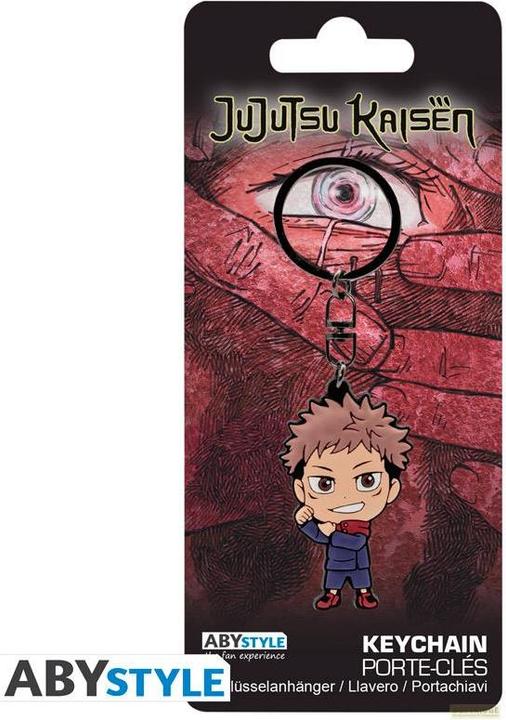 Actual product image ABYstyle JUJUTSU KAISEN Yuji Itadori PVC Keyring, Multicolored, H. 5,8 cm x L. 3,5 cm