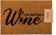 Image du produit Swiss Natura Paillasson You better have wine, marron, noir, 60 x 40 cm (60 x 40 cm)