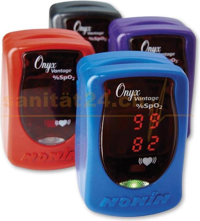 Produktbild Nonin Go2 9590 Vantage Fingerpulsoxymeter rot