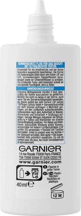 Actual product image Garnier Ambre Solaire Sensitive expert+ Anti-Oxidative Super UV (Sun cream face, SPF 50+, 40 ml, 150 g)