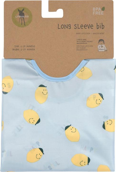 Produktbild Lässig Ärmellätzchen mit Auffangschutz 2er Pack Happy Fruits Lemon (6 Monate)