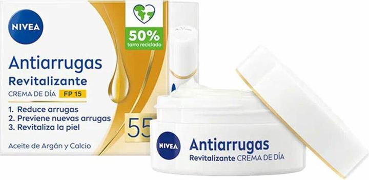 NIVEA Revitalisierende Anti-Falten Tagescreme 55+ SPF 15 50ml (50 ml, Tagescreme, SPF 15)