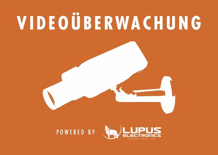 Actual product image Lupus-Electronics Sticker: "Attention video surveillance