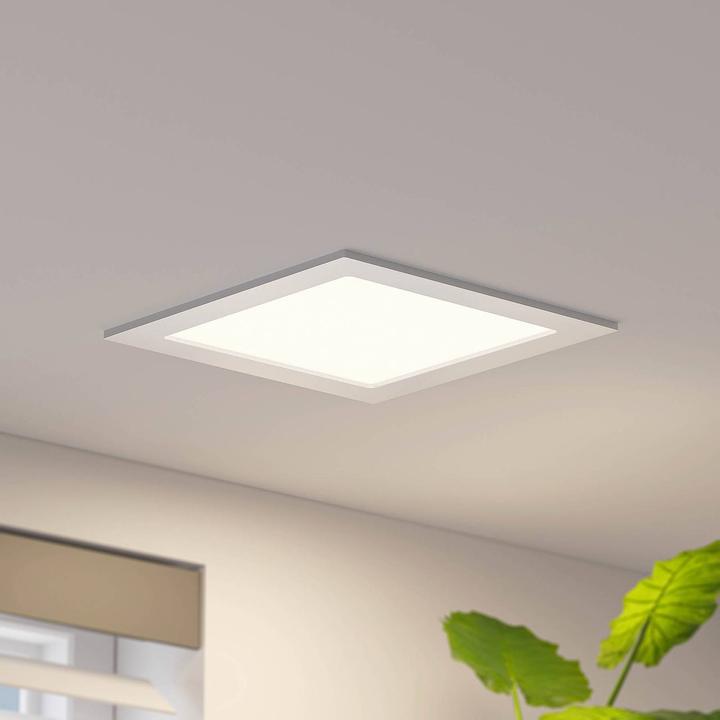 Actual product image Prios Helina LED recessed lamp, silver, 22 cm, 18 W (1380 lm)