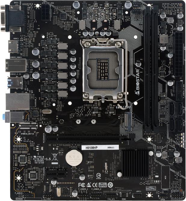 Biostar MB H610,S1700,mATX,Intel (LGA 1700, Intel H610, mATX)