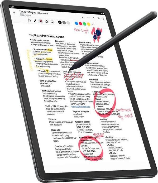 Actual product image Lenovo Tab P11 Pro (2. Gen) (WLAN only, 11.20", 256 GB, storm grey)