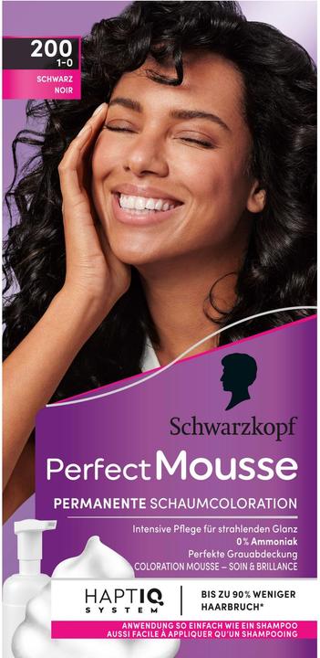 Schwarzkopf Perfect Mousse Schaumcoloration (200 Schwarz)