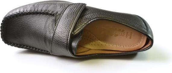 Produktbild Stile Di Vita Mocassin En Cuir Graine Avec Velcro, Talon Compense (41)