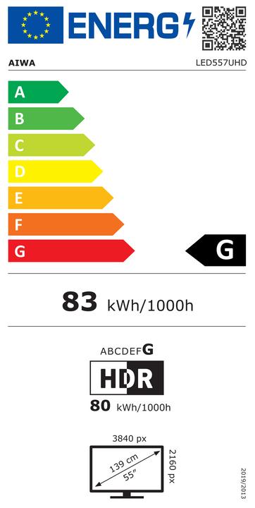 Energie-Label Aiwa LED557UHD (55", LED, 4K)