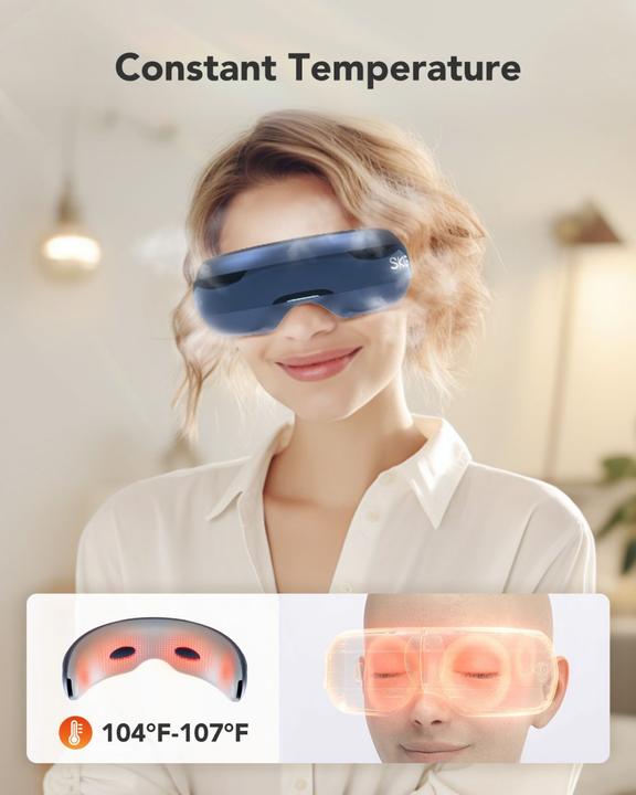 Actual product image SKG E3 Pro eye and temple massager with viewing window
