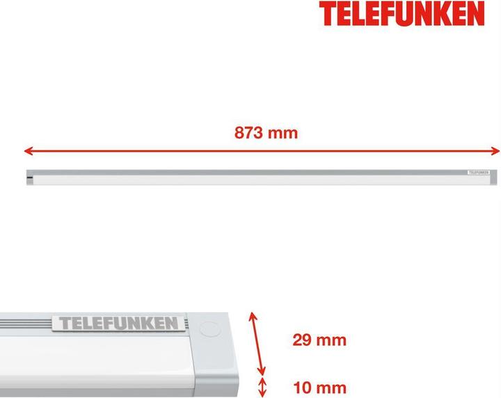 Immagine prodotto Telefunken LED Unterbauleuchte, silber, 1xLED-Platine/10W (1100 lm)