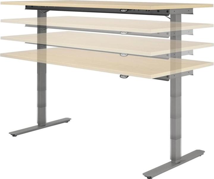 Produktbild Geramöbel Schreibtisch Flex Nussbaum höhenverstellbar 1800 x 800/1000 x 650-12...