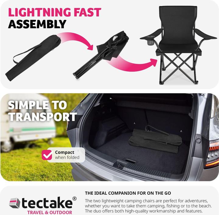 Actual product image tectake 2 Gil Camping Chairs