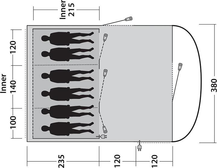 Productafbeelding Outwell Tent Sky 6 (111475) (Tunnel tent, 21 kg, 6 personen)
