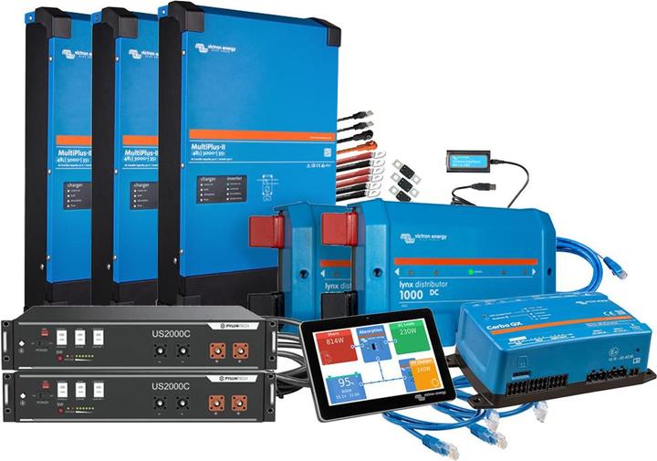 Actual product image Offgridtec Backup Kit Retrofit Kit with Pylontech US2000C Battery Victron MultiPlus II 48/3000 3-phase