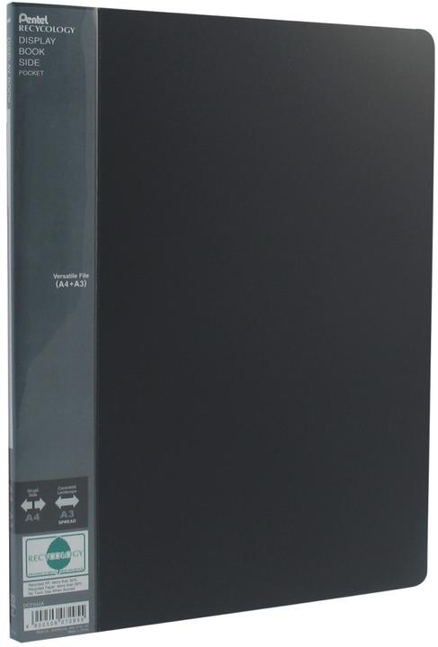 Produktbild Pentel Sichtbuchmappe Side A4/A3 20 Hüllen schwarz (A4, 1 x)