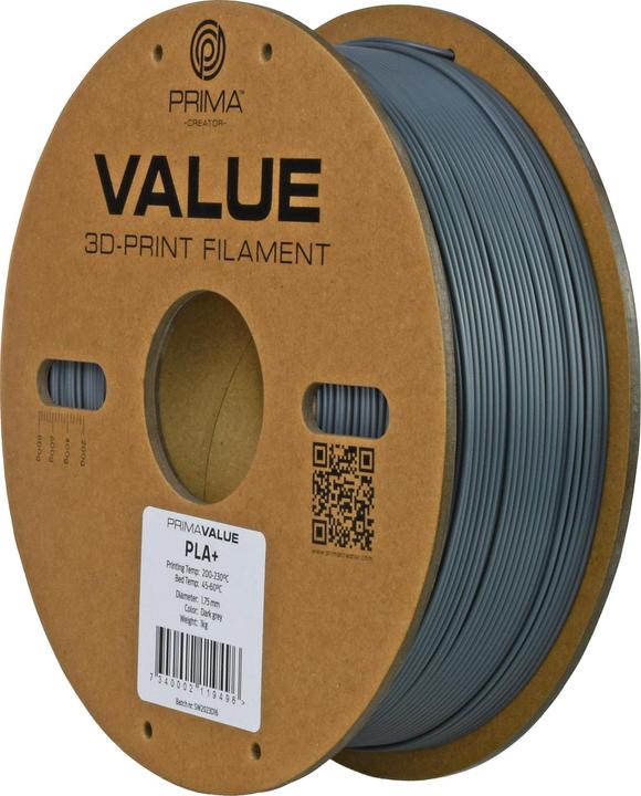 Image du produit Prima Creator PrimaValue PLA+ (PLA, 1.75 mm, 1320 g, Gris)