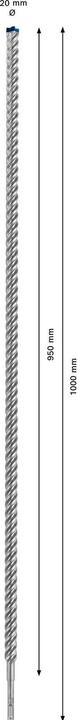 Produktbild Bosch Professional Zubehör EXPERT SDS plus-7X Hammerbohrer, 20 x 950 x 1000 mm (bis 20 Millimeter)