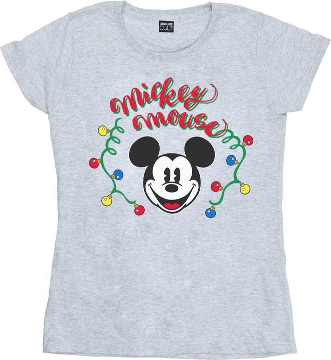 Disney Mickey Mouse Christmas Light Bulbs TShirt (S)