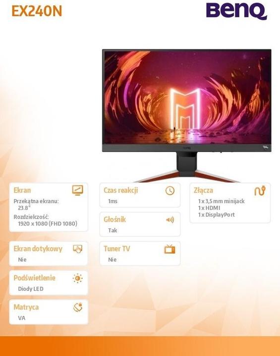 Image du produit BenQ Mobiuz EX240N (1920 x 1080 pixels, 23.80")