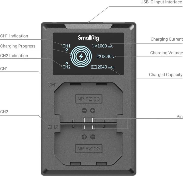 Actual product image SmallRig 3824 NP-FZ100 Kit