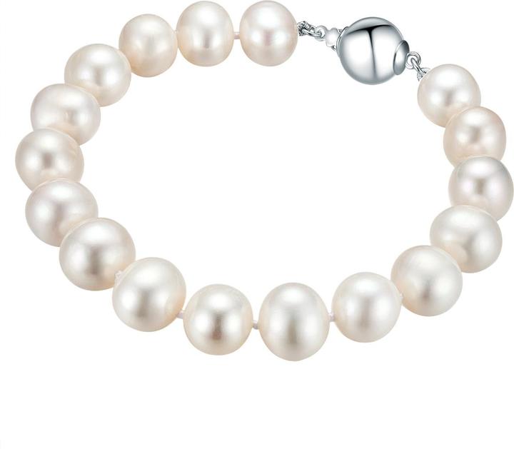 Valero Pearls Damen Sterling Silber Süsswasser-Zuchtperle Silber - 32970 (23 cm, 925er Silber, Perle)