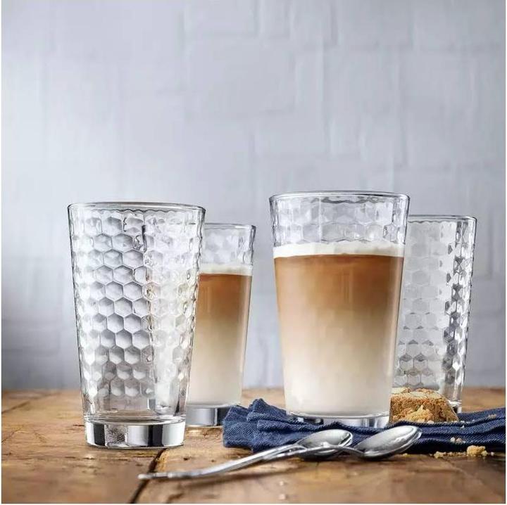 Produktbild WMF Wassergläser Set 4tlg Gläser 265ml Wabenmuster Kristallglas hitzebeständig (0.23 l, 4 x)