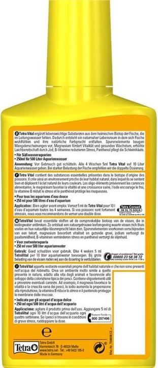 Actual product image Tetra Vital promotes vitality and colour splendour (Aquarium Fertiliser)