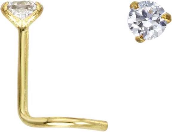 Bijouteria Nasenpiercing (Zirkonia, 14 Karat Gold)