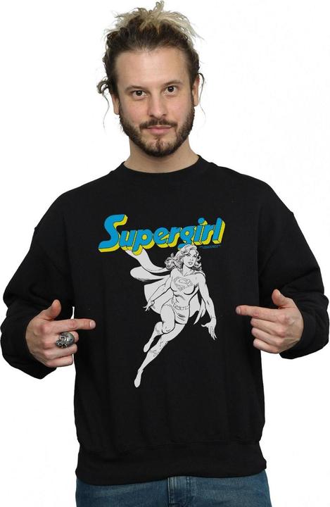 Produktbild Supergirl Mono Action Pose Sweatshirt (4XL)