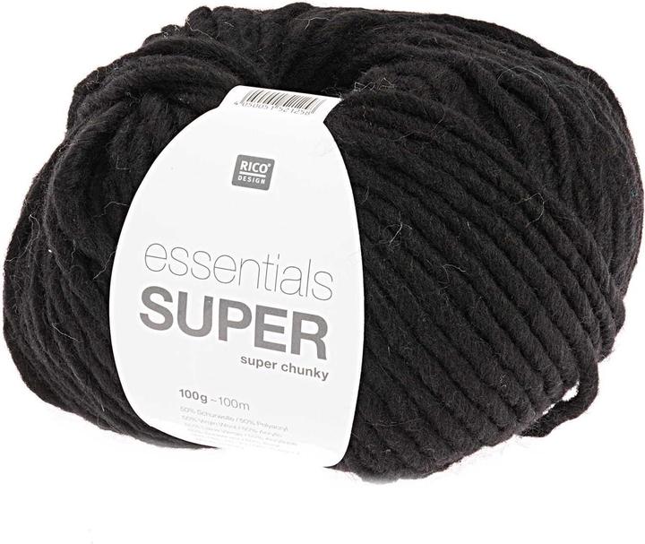 Actual product image Rico Design Wool Essentials Super Super Chunky 100 g Black (90 m)