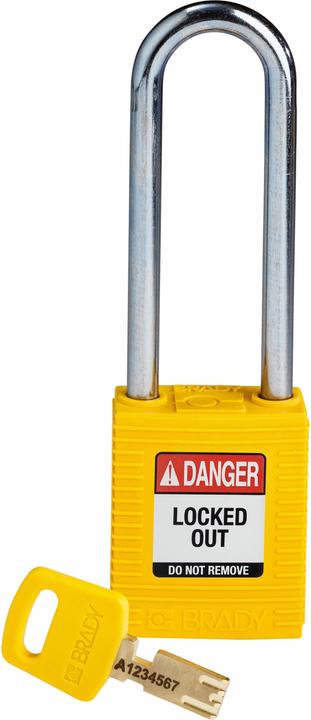 Actual product image Brady SafeKey nylon lockout padlocks