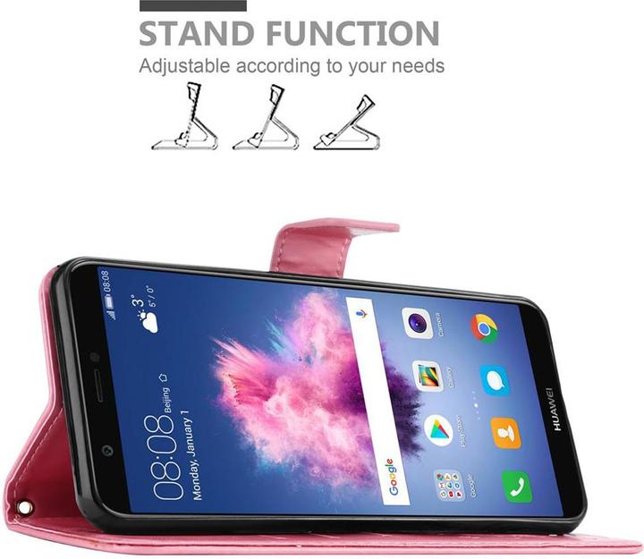 Image du produit Cadorabo Couverture du livre de fleurs (Huawei Enjoy 7S, Huawei P Smart (2018))