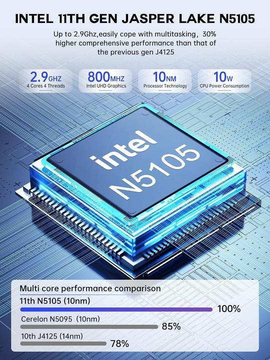 Produktbild AceMagic AK1PRO Mini PC N5105 (Intel Celeron N5105, 16 GB, 512 GB)