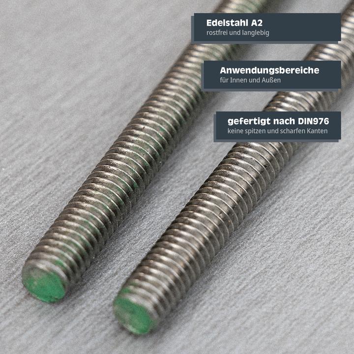 Produktbild Helpmate Gewindestange M8x330, verzinkt, 2 Stück